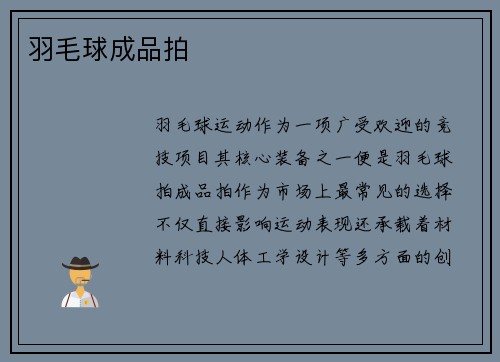羽毛球成品拍